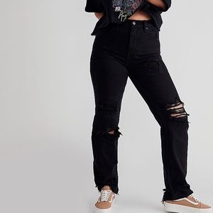 Free people CRVY black jeans size 29